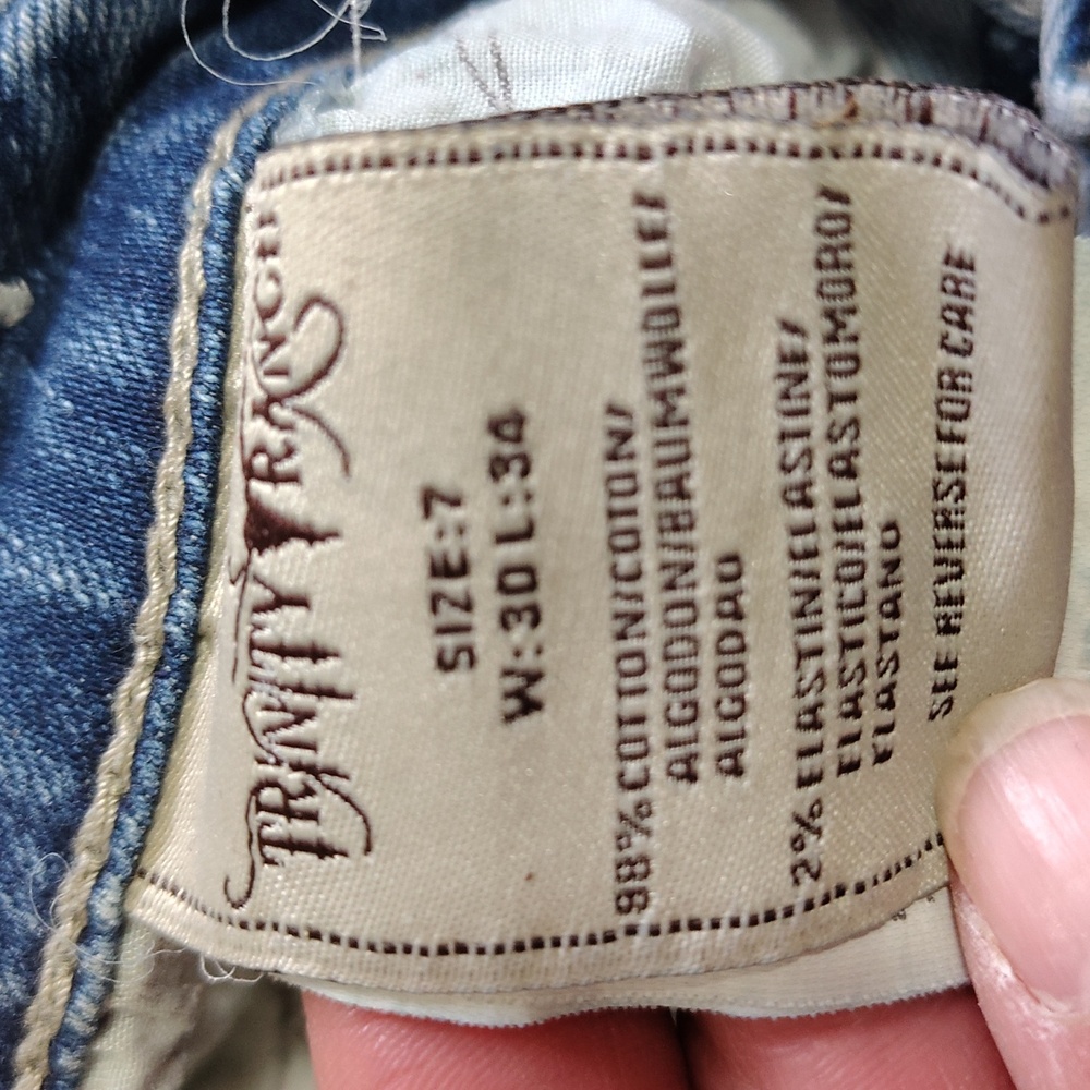 Trinity Ranch Light Blue Jeans With Bling - Picture 13 of 14